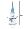 45-inch Tinsel Snowman Christmas Decor with LED Lights (Blue & White)