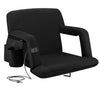 Alpcour Heated Massage 21-inch Reclining Stadium Seat with Armrests Black