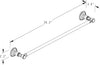 Ginger 4803/PC Eavon 24" Towel Bar, Polished Chrome