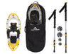 ALPTREK Pro SPIN Snowshoe Kit with Sawtooth Grip, Poles, Case Yellow/Small