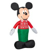 Disney 3.5 Foot Mickey Mouse Wearing a Red Christmas Sweater Holiday Inflatable