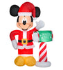 Disney 7FT Lighted Mickey Mouse with North Pole Mailbox Holiday Inflatable