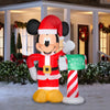 Disney 7FT Lighted Mickey Mouse with North Pole Mailbox Holiday Inflatable