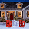 GE StayBright 360 LED Red and Silver HO HO HO Tape Light Sculpture 63-inch W