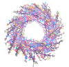GE 28-in Hanging Winterberry Branch Wreath with Color Changing LED Lights