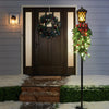 Holiday Living 6-FT Lamp Post with Swag with 60 Warm White LED Lights