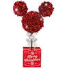 Disney Mickey Mouse 35-in Lighted Poinsettia Topiary Tree Yard Decoration