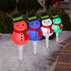 LED LightShow ColorMotion Deluxe Pathway Markers Snowmen Multicolor 4-Pack