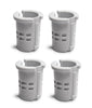 4-Pieces Replacement Step Anchor Sleeve for Intex Ladders in Gray 36in, 42in, 48in