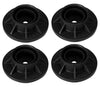 Replacement Summer Waves Leg Caps Round in Black for Metal Frame Pools (4-Pack)