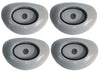 Replacement Coleman Power Steel Footing (Leg Caps) For Swimming Pool Gray 4-Pack