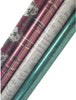 Kirkland 4 Roll Christmas Gift Wrap 180 sq ft: Poinsettia/Green/Merry Christmas/Plaid