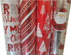 Kirkland 4 Roll Christmas Gift Wrap 180 Total SQ FT Red/White/Silver