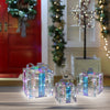Holiday Living 3-Piece Iridescent Gift Box Set Christmas Decoration LED