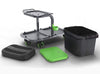 MYCHANIC Rolling Car Wash Stool with Wash Bucket, Bottle Racks and Cup Holder
