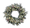 Holiday Living 26-inch Frost Berry Pre-Lit Artificial Wreath Battery-Operated