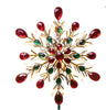GE 9.5-in Pre-Lit Snowflake Jewel Christmas Tree Topper Gold/Green/Red