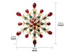 GE 9.5-in Pre-Lit Snowflake Jewel Christmas Tree Topper Gold/Green/Red