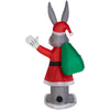Gemmy Looney Tunes 6-FT Bugs Bunny in Santa Suit Christmas Inflatable