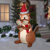 Gemmy 6.5-FT Animated Chipmunk in Santa Hat with Acorn Christmas Inflatable