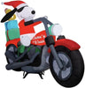 Gemmy Snoopy Christmas Cruisin' Motorcycle Scene Christmas Inflatable