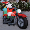 Gemmy Snoopy Christmas Cruisin' Motorcycle Scene Christmas Inflatable