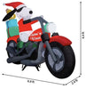 Gemmy Snoopy Christmas Cruisin' Motorcycle Scene Christmas Inflatable