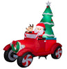 Gemmy 7.5-FT Wide Santa in Convertible Truck Scene with Reindeer Holiday Inflatable