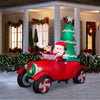 Gemmy 7.5-FT Wide Santa in Convertible Truck Scene with Reindeer Holiday Inflatable