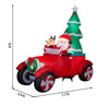 Gemmy 7.5-FT Wide Santa in Convertible Truck Scene with Reindeer Holiday Inflatable