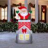 Gemmy 7-FT Animated Pop-Up Santa from Chimney Christmas Inflatable