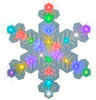 Gemmy Orchestra of Light 24 LED Multi-function Multicolor 18-in Hanging Snowflake