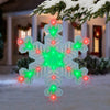 Gemmy Orchestra of Light 24 LED Multi-function Multicolor 18-in Hanging Snowflake