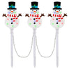 Gemmy Orchestra of Lights 3 LED Multicolor Snowman Christmas Pathway Markers