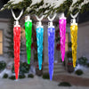Gemmy Lightshow ColorMotion 24-Count Multicolor LED Christmas Icicle Lights