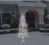 GE Winterberry Pre-Lit 7-FT White Branch Tree with Multicolor LED Microbright Lights