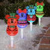 Gemmy Disney Color Changing LED Mickey & Minnie Christmas Pathway Stakes Set of 4