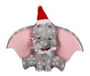 Gemmy LED Sitting Dumbo in Santa Hat Holiday Decor 3ft X 2ft
