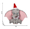 Gemmy LED Sitting Dumbo in Santa Hat Holiday Decor 3ft X 2ft