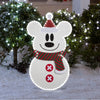 Disney 44-inch Flat-Tastics Mickey Mouse as Snowman Pre-lit LED Christmas Yard Decor