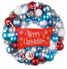 Gemmy 16.9-in Lighted Rudolph Merry Christmas Wreath Battery-operated Christmas Decor