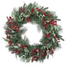 Holiday Living 30-in Indoor Green Berry Pine Artificial Christmas Wreath