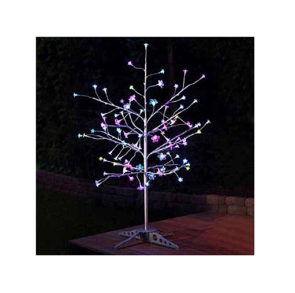 Anywhere Lighting Cherry Blossom LED Tree with Color Changing Lights, Silver