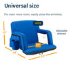 Alpcour Portable Reclining 21-inch Wide Stadium Seat with Armrests Royal Blue