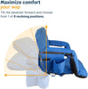 Alpcour Portable Reclining 21-inch Wide Stadium Seat with Armrests Royal Blue