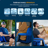 Alpcour Portable Reclining 21-inch Wide Stadium Seat with Armrests Royal Blue