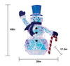 Holiday Living 48-inch Freestanding Snowman Holiday Yard Decor with LEDs