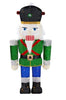 3 FT Yuletide Lane LED Light Up Tinsel Nutcracker with Green Jacket