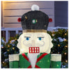 3 FT Yuletide Lane LED Light Up Tinsel Nutcracker with Green Jacket