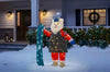 Home Accents Holiday 4FT Yuletide Lane LED Santa with Snowboard